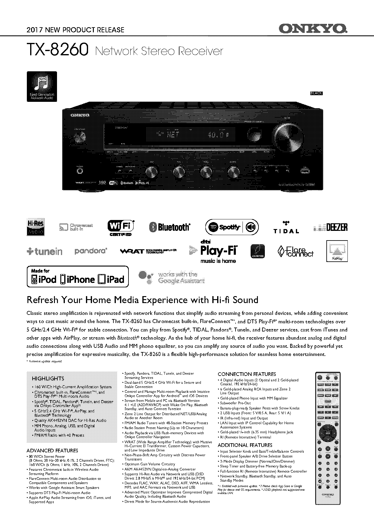 connect chromecast to onkyo receiver