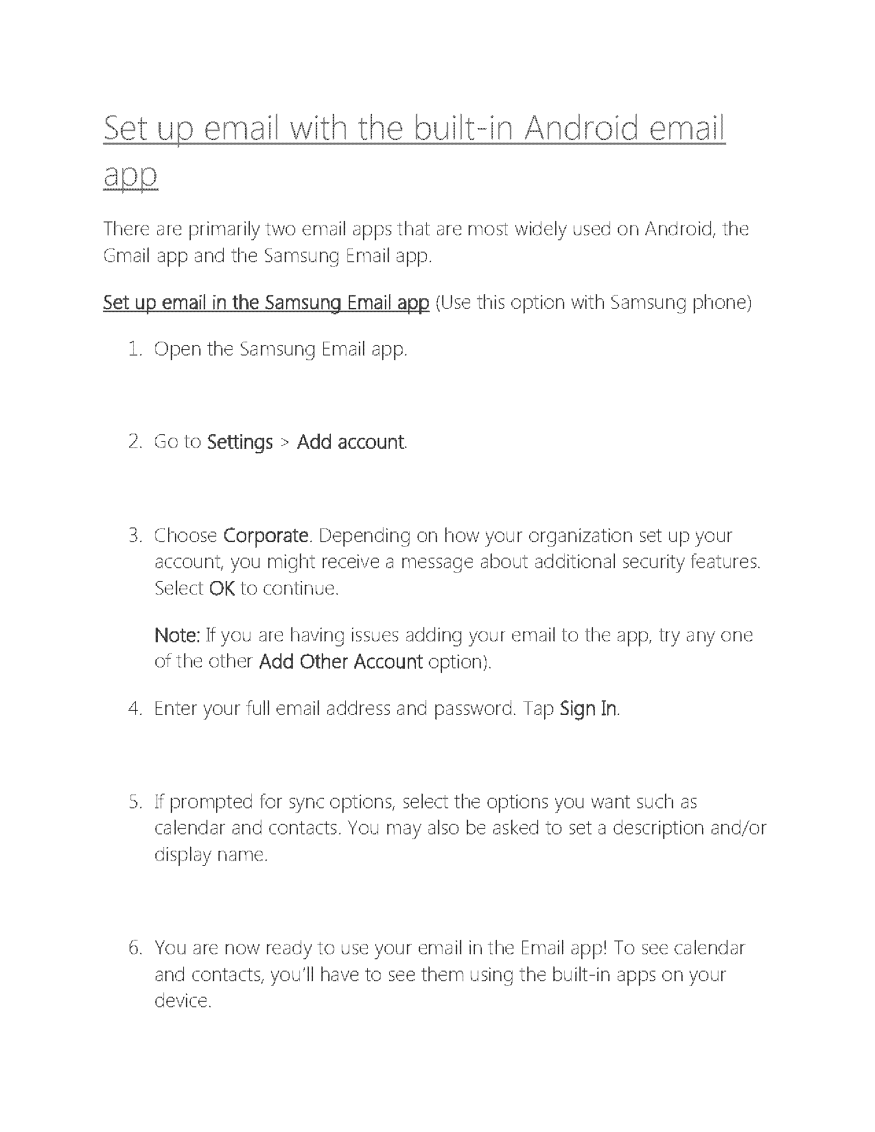 android gmail app will not load