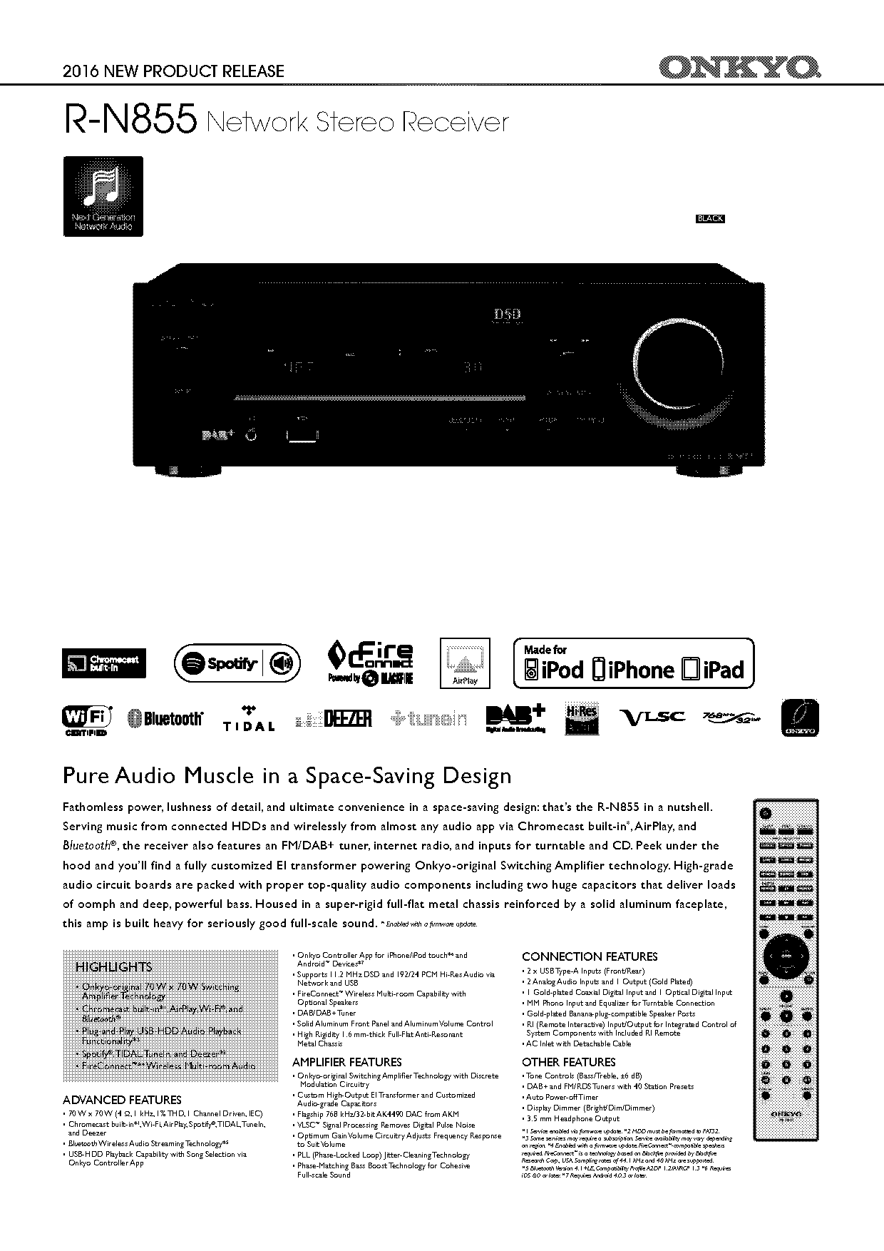 connect chromecast to onkyo receiver